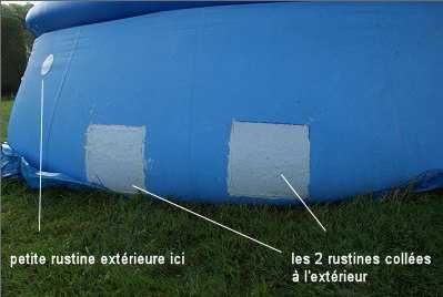 Kit de réparation piscine gonflable ou liner intex coque béton.